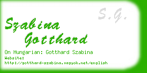 szabina gotthard business card